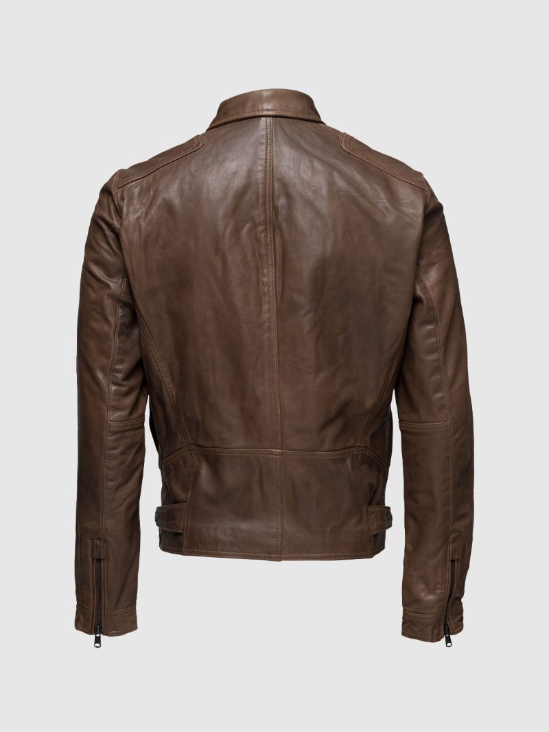 Iron Shade Men's Brown Leather Jacket - Image 2