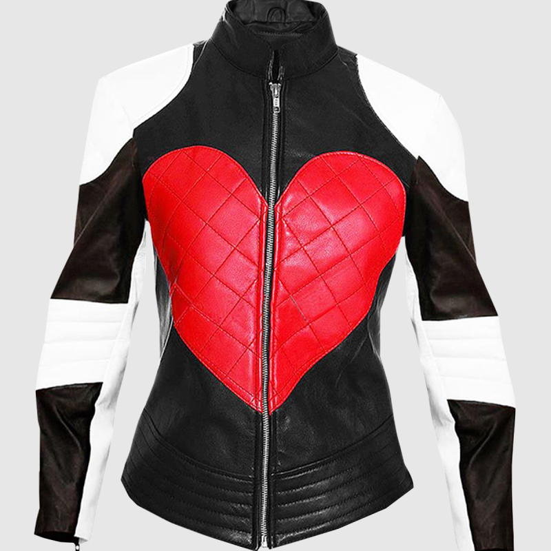 Amoura Women's Heart Leather  Jacket