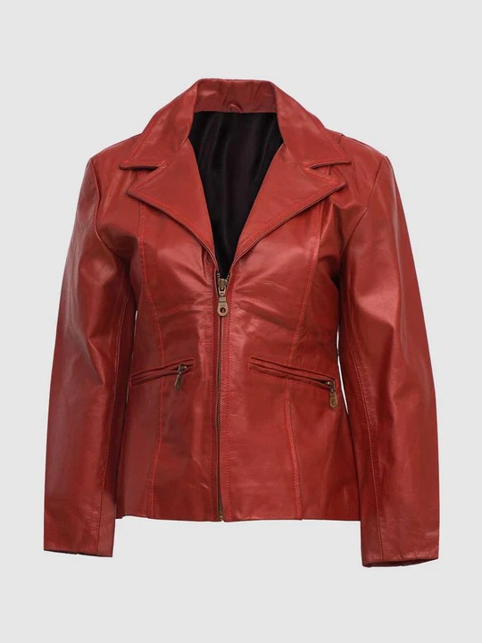women-red-leather-coat-with-zip