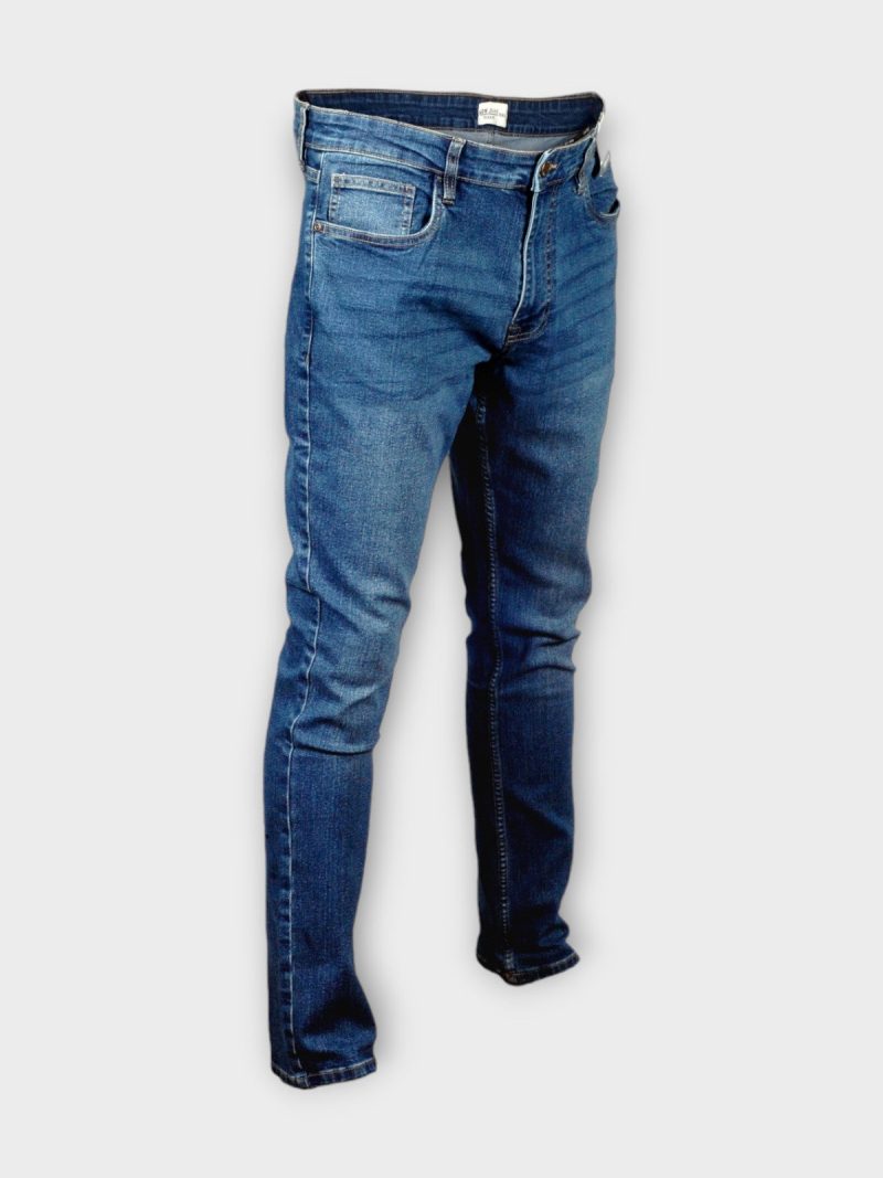 Slim Fit Men's Navy Blue Jeans - Image 2