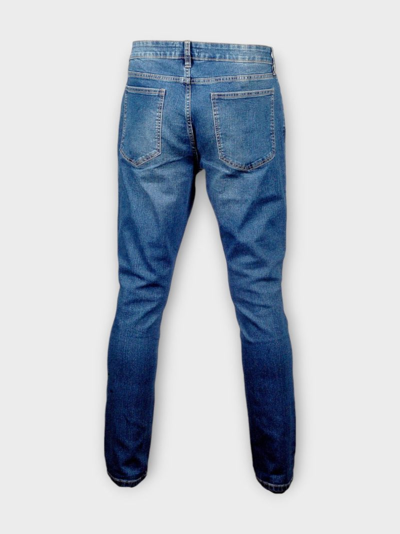 Slim Fit Men's Navy Blue Jeans - Image 3