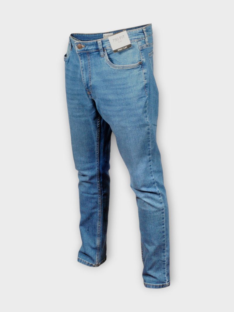 Slim Fit Men's Sky Blue Jeans - Image 2